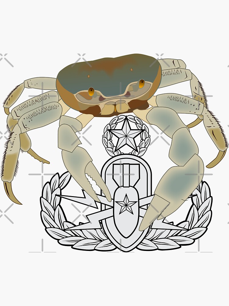 &ldquo;EOD Master Crab&rdquo; Sticker by jcmeyer | Redbubble