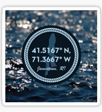 Jamestown Coordinates Sticker