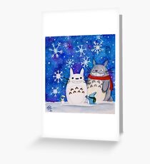 Totoro Winter Wonderland Greeting Card
