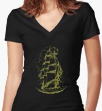 ships-ahoy Women's Fitted V-Neck T-Shirt