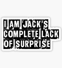 Ich bin Jacks kompletter Mangel an Überraschung - Fight Club Sticker