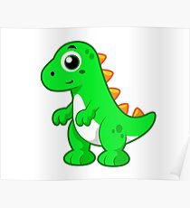 Cute illustration of Tyrannosaurus Rex. Poster