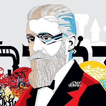 Artwork thumbnail, Theodor Herzl portrait  - Pop Art Israeli leader by SMIGONLINE