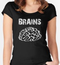 BRAINS by Zombie Ghetto Women's Fitted Scoop T-Shirt