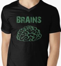 BRAINS by Zombie Ghetto Men's V-Neck T-Shirt