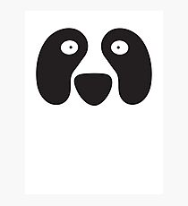 PANDA black and white face simple and cute! Photographic Print