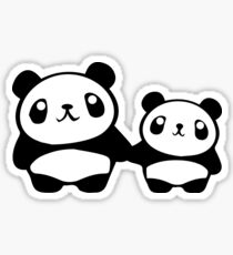 Cute Pandas holding hands Sticker