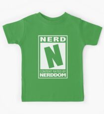 Rated N for Nerd (White) Kids Tee