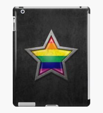 Vinilo o funda para iPad Bandera del arco iris dentro de una estrella envejecida y rayado
