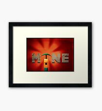 Minecraft propaganda poster (clean) Framed Print