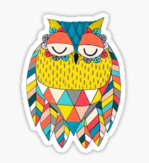 Aztec Owl Illustration Sticker