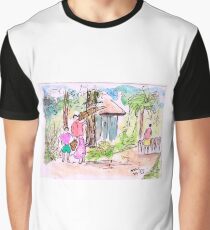 Village Scene - Bengal Graphic T-Shirt