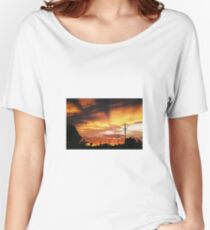 Firey Sunset Streetscape Women's Relaxed Fit T-Shirt