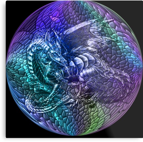 “Colorful Fantasy Dragon Orb” Metal Prints by HavenDesign | Redbubble