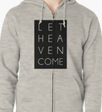 Sudadera con capucha y cremallera Deja que el cielo venga