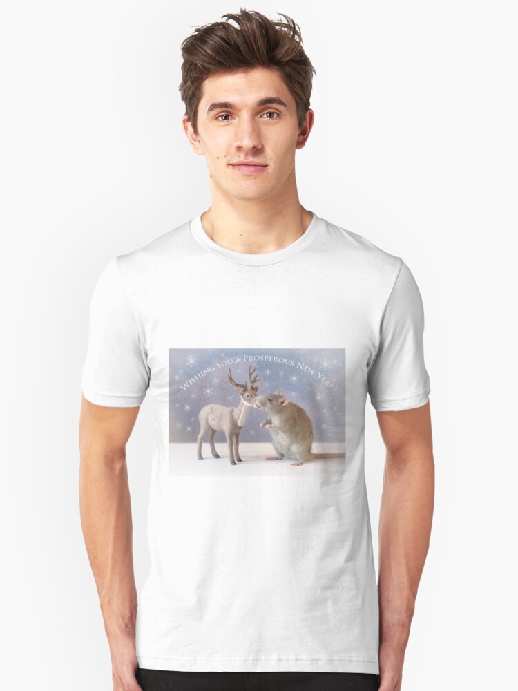 Alternate view of Wishing you a prosperous new year! Slim Fit T-Shirt
