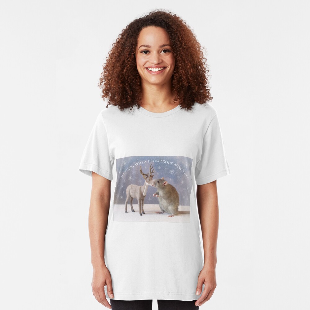 Wishing you a prosperous new year! Slim Fit T-Shirt