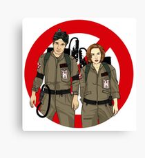 Ghostbusters Files - Mulder & Scully Canvas Print