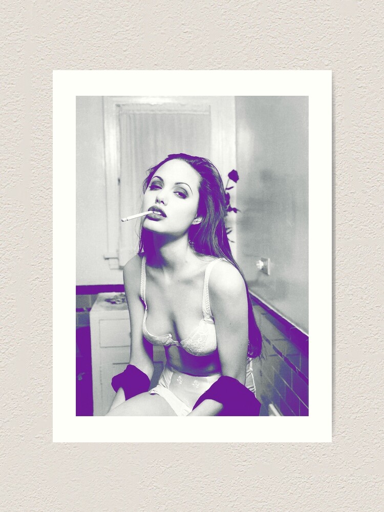 Alternate view of Angelina Jolie - Circa 1994 Art Print