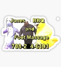 Jones BBQ and Foot Massage Sticker