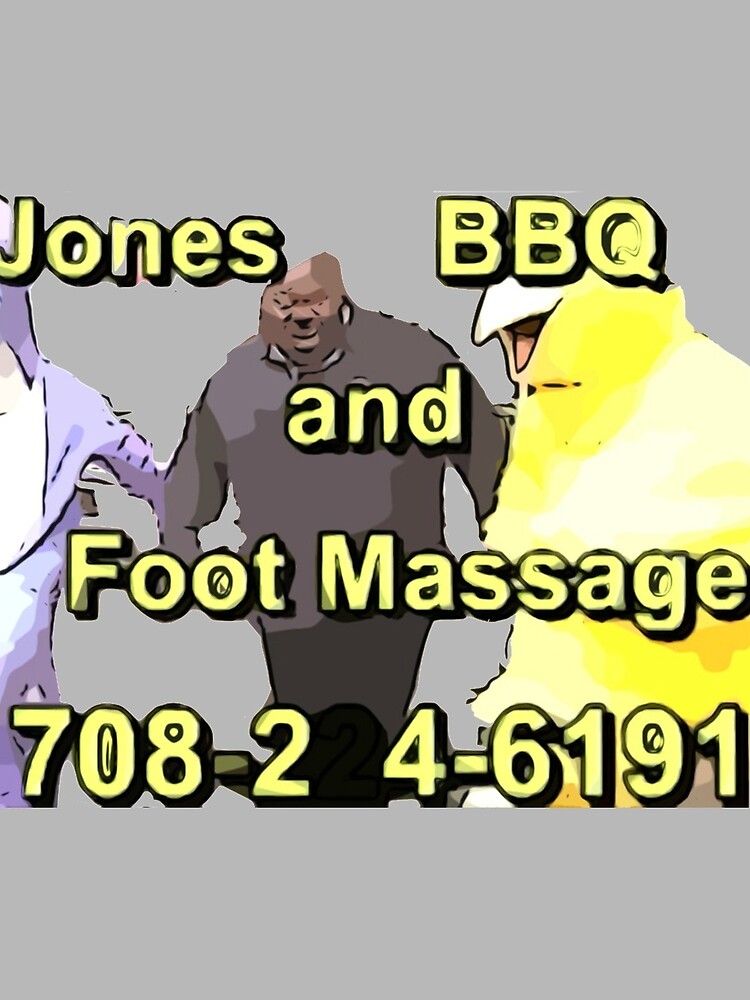 "Jones BBQ and Foot Massage" Drawstring Bag by jacobey546 Redbubble