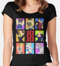 JoJo's Bizarre Adventure - Heroes Women's Fitted Scoop T-Shirt