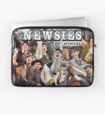 Funda para portátil Noticias en el collage de fotos de Broadway