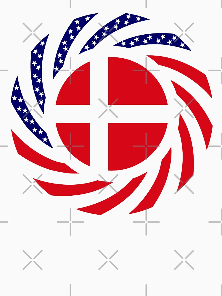 Danish American Multinational Patriot Flag Series by carbonfibreme