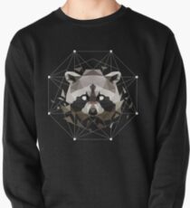 Geometric Raccoon Pullover Sweatshirt