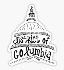Pegatina Distrito de Columbia Zentangle