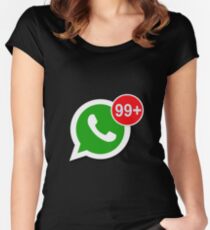 Camiseta entallada de cuello redondo Mensajes de WhatsApp