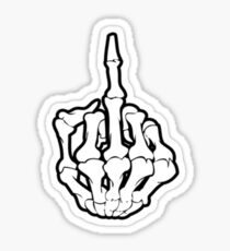 Middle Finger Skeleton Sticker
