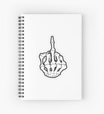 Middle Finger Skeleton Spiral Notebook