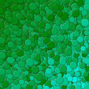 Artwork thumbnail, Green and Turquoise Bubbles by MathenaArt