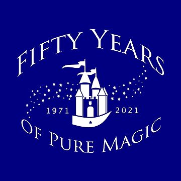 50 Years of Pure Magic (Disney World 50th Anniversary, Light Text)  Lightweight Hoodie for Sale by 1923mainstreet