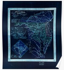 Civil War Maps 1432 Pocket map showing the probable theatre of the war Inverted Poster