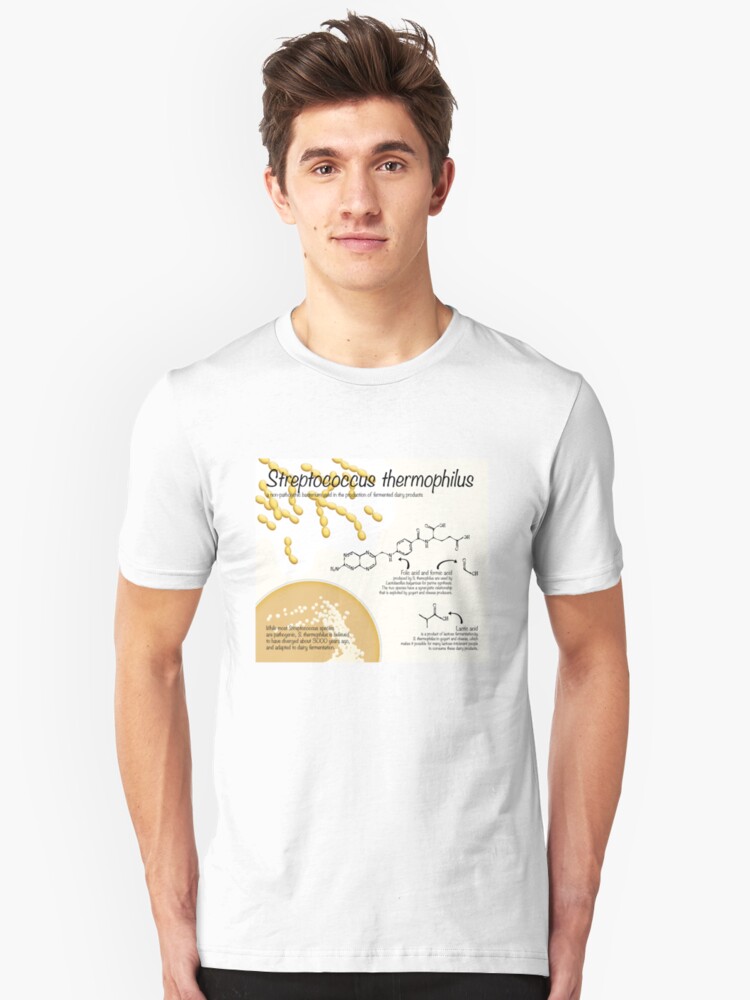 Alternate view of Streptococcus thermophilus Slim Fit T-Shirt