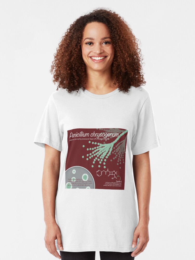 Alternate view of Penicillium chrysogenum Slim Fit T-Shirt