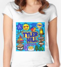 Tyler Hügel Tailliertes Rundhals-Shirt