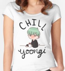 Chill Min Yoongi Women's Fitted Scoop T-Shirt