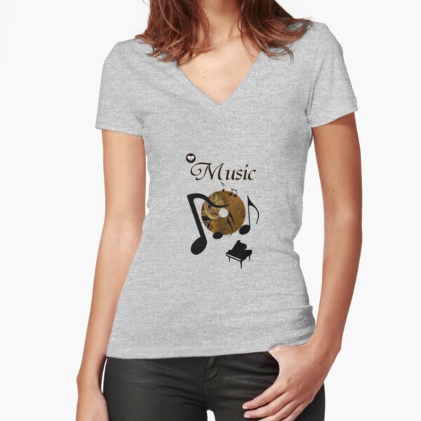 His Masters voice... Fitted V-Neck T-Shirt