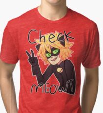 Check Meowt! Cat Noir Tri-blend T-Shirt