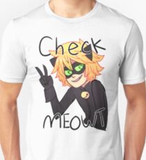 Check Meowt! Cat Noir Unisex T-Shirt