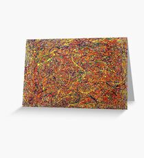 Abstract Jackson Pollock Painting Original Art Titled: Singularity Greeting Card