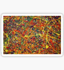 Abstract Jackson Pollock Painting Original Art Titled: Conformity Sticker