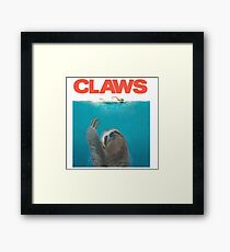 Sloth Claws Parody Framed Print