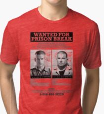 Wanted For Prison Break Tri-blend T-Shirt