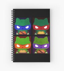 Teenage Mutant Ninja Kitties Spiral Notebook