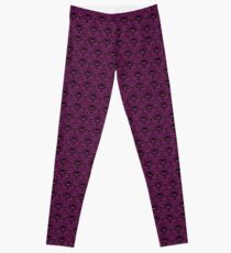 THEE Haunted Mansion Wallpaper - Deep Purple Leggings