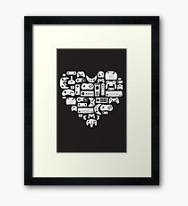 I heart gaming (graphic tees, mugs, and more!) Framed Print